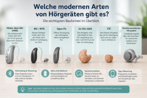 Welche modernen Arten von Hörgeräten gibt es?