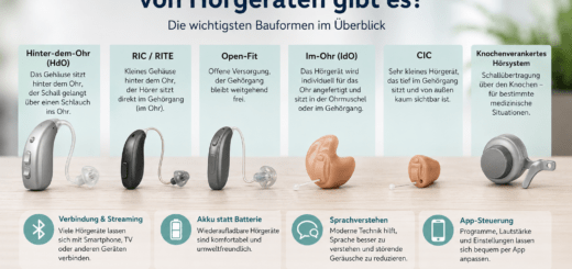 Welche modernen Arten von Hörgeräten gibt es?