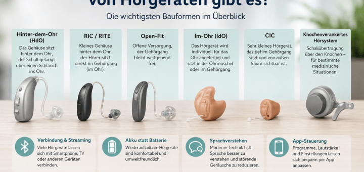 Welche modernen Arten von Hörgeräten gibt es?