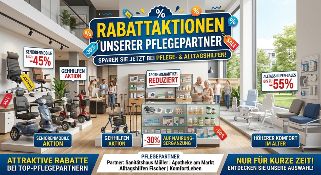 Rabattaktionen unserer Partner, Bild mit Pflegeprodukten