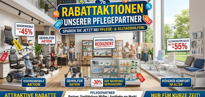 Rabattaktionen unserer Partner, Bild mit Pflegeprodukten