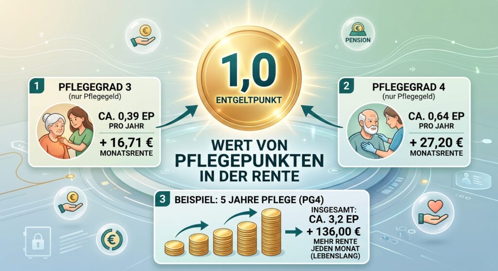 Rentenpunkte für die Pflege: Was sind sie überhaupt wert?